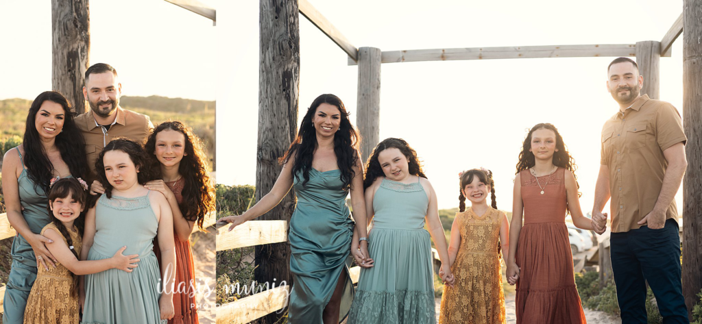 large family beach poses