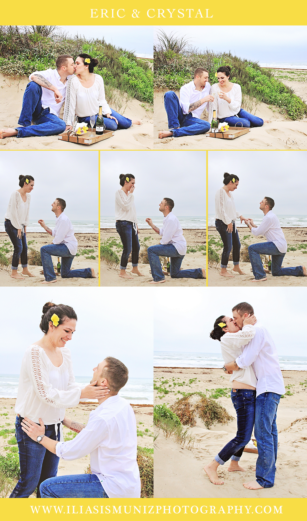 A Surprise Proposal on the beach: Eric & Crystal