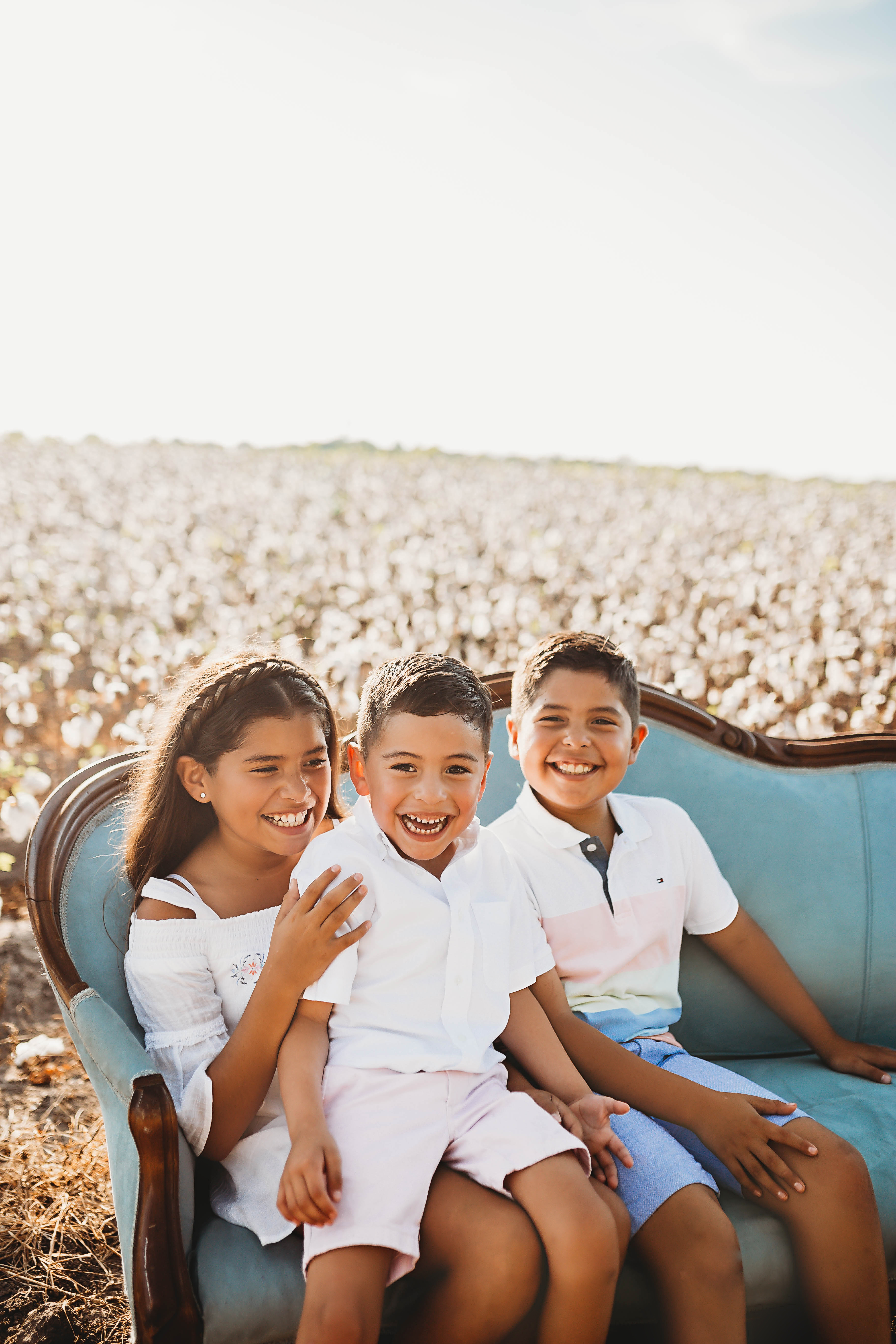 Cotton Field Children Session in Los Fresnos, Tx