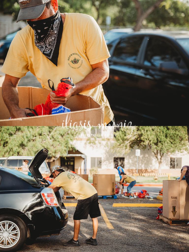 Brownsville Coalition and United Way with Food Bank Iliasis Muniz